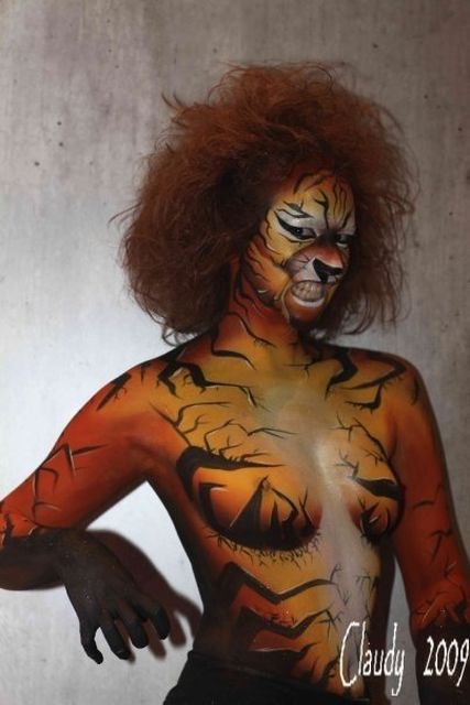 body painting tigre