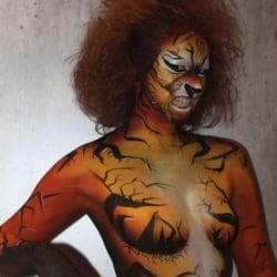 body painting tigre